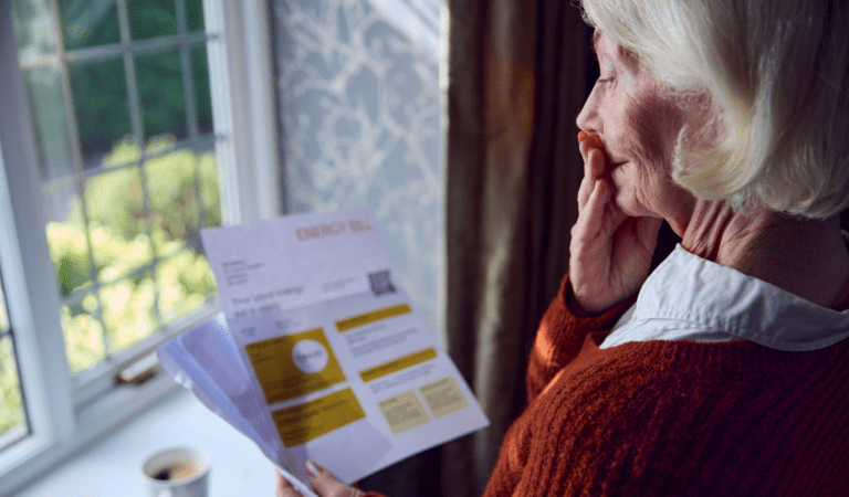 elderly woman worried