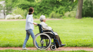 caregiver with senior