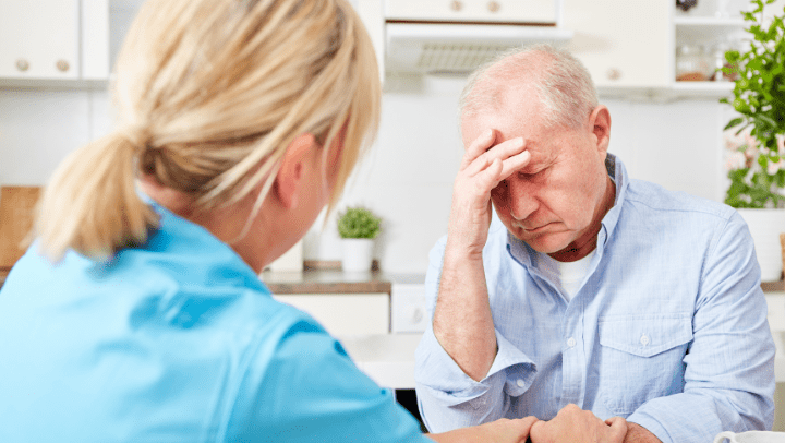elderly worried