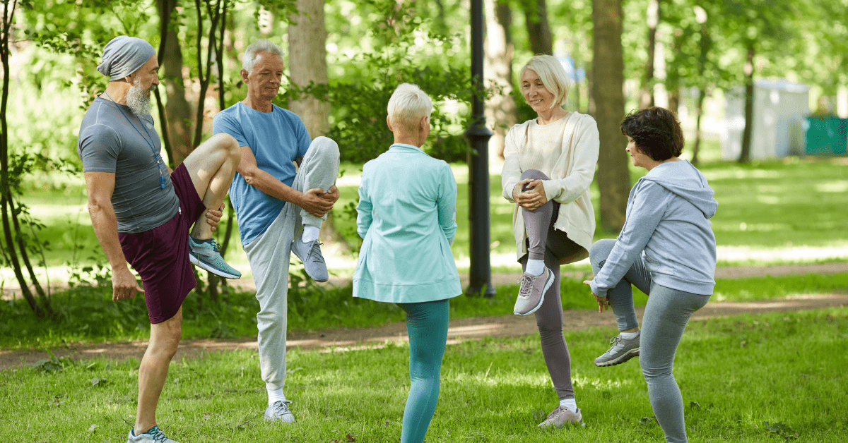 seniors happy in senior living community